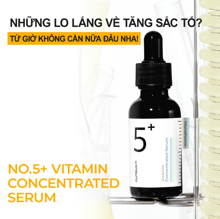 Tinh Chất Numbuzin Hỗ Trợ Dưỡng Trắng Sáng Da Và Làm Mờ Thâm Nám No.5+ Vitamin Concentrated Serum 30ml
