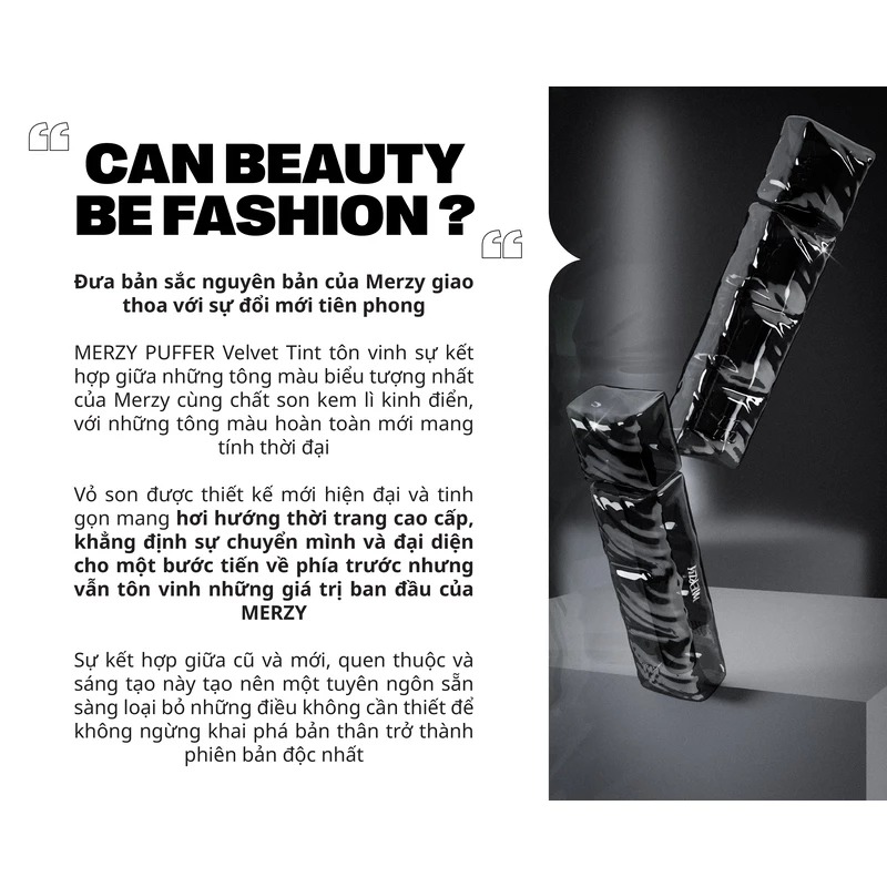 [NEW][SON PHAO] Son Kem Lì Merzy Bền Màu, Lâu Trôi Puffer Velvet Tint 3.7g