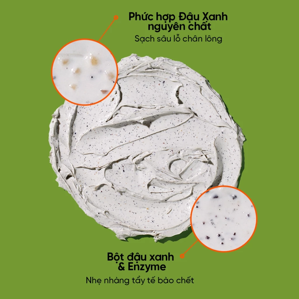 Mặt Nạ Đất Sét Thu Nhỏ Lỗ Chân Lông, Giảm Mụn Đầu Đen Beplain Mung Bean Pore Clay Mask 120ml