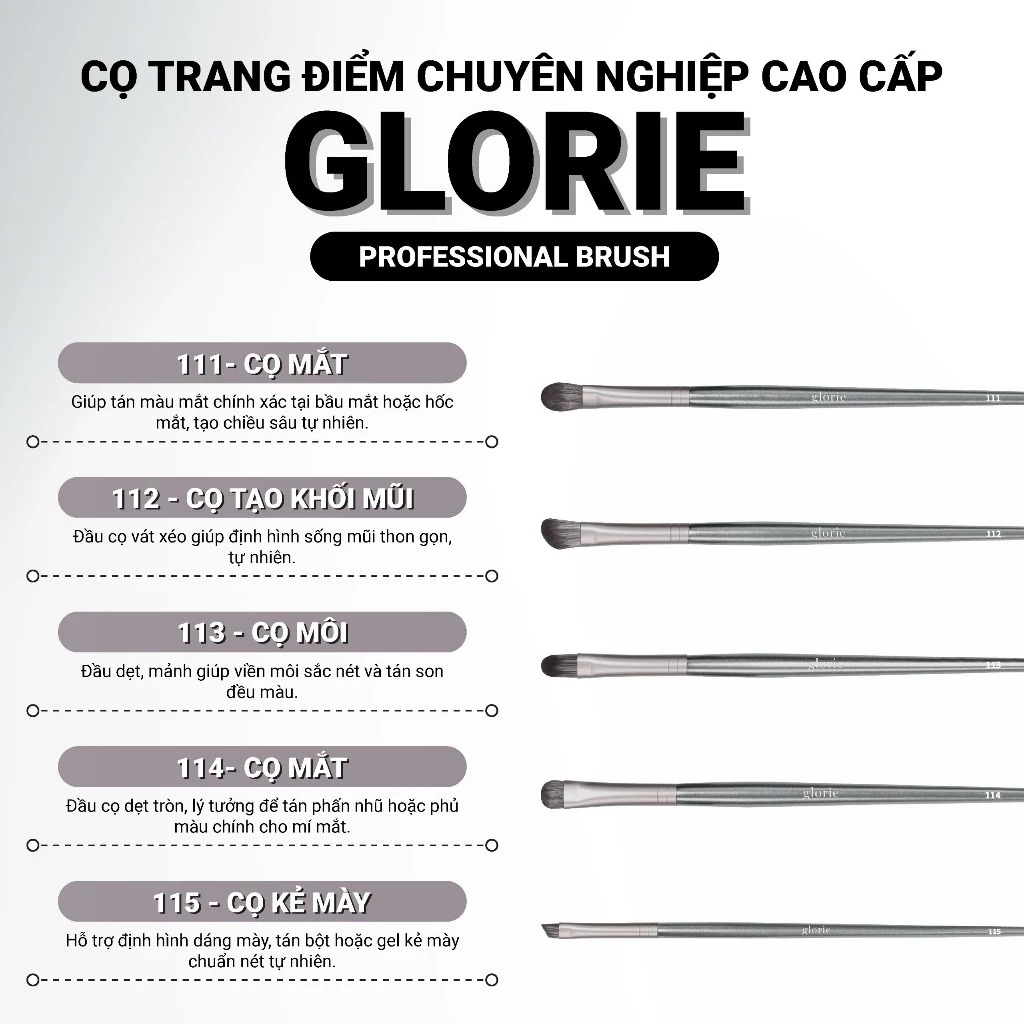[Cọ Lẻ] Cọ Trang Điểm Chuyên Nghiệp Cao Cấp GLORIE Professional Brush