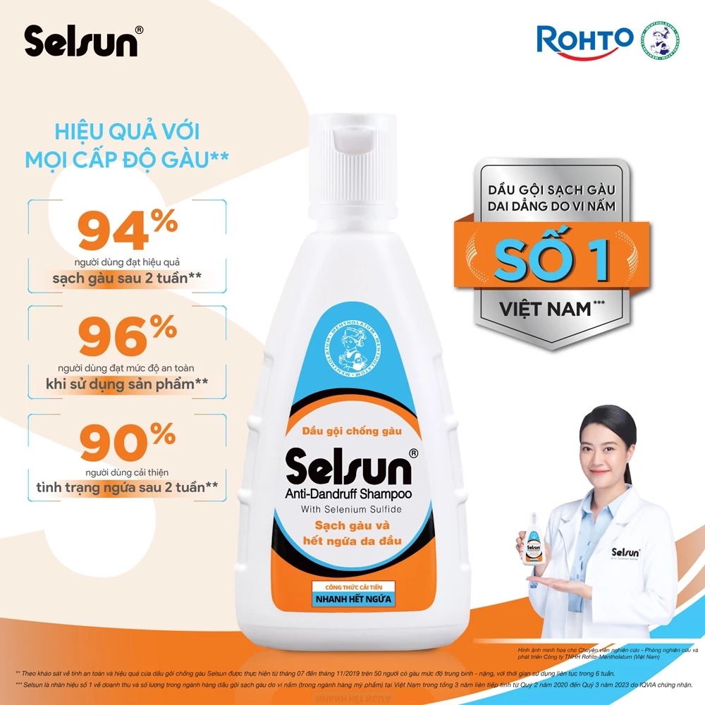 Dầu Gội Selsun Ngăn Ngừa Gàu & Nấm, Hỗ Trợ Giảm Ngứa Da Đầu Anti-Dandruff Shampoo