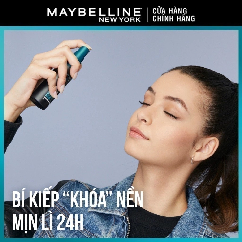 Xịt Khóa Nền Maybelline Cố Định Trang Điểm Kiềm Dầu, Mịn Lì Fit Me Matte Poreless Setting Spray 60ml