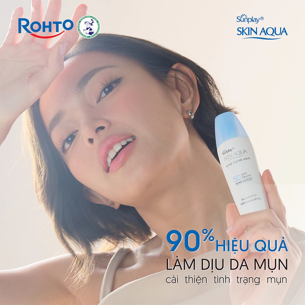 Sữa Chống Nắng Sunplay Dưỡng Da Ngừa Mụn Skin Aqua Acne Clear Milk SPF50+/PA++++ 25g