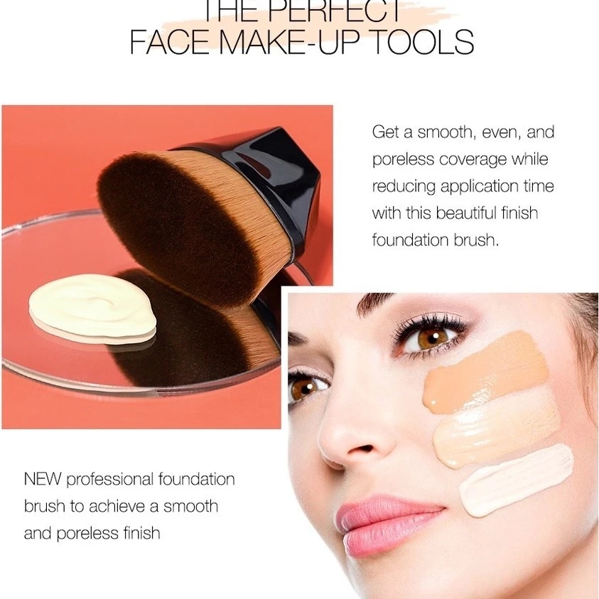 MAANGE - Cọ Tán Kem Nền Đầu Bằng/Bàn Chải 5802