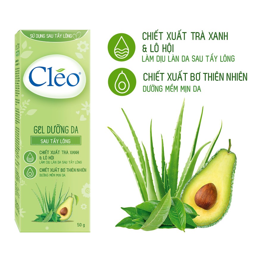 Gel Dưỡng Da Sau Tẩy Lông Cléo Dưỡng Ẩm Và Dịu Da Post Depilatory Soothing Gel 50g