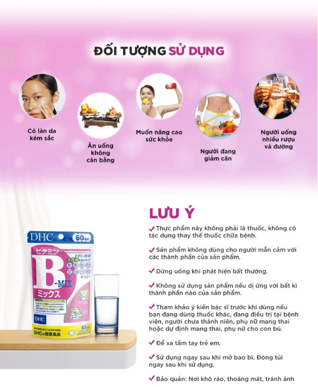 Viên Uống DHC Vitamin B Tổng Hợp, Hỗ Trợ Tăng Cường Và Bảo Vệ Sức Khỏe Vitamin B Mix (Dạng Túi)