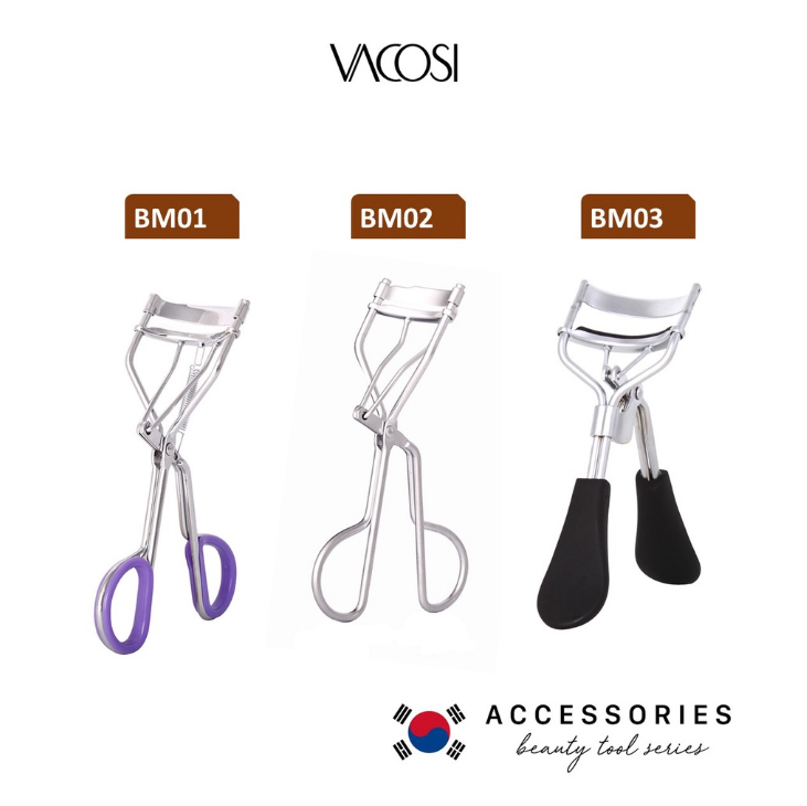 BM02 - Bấm Mi VACOSI Thân Xám Full Lash Curler