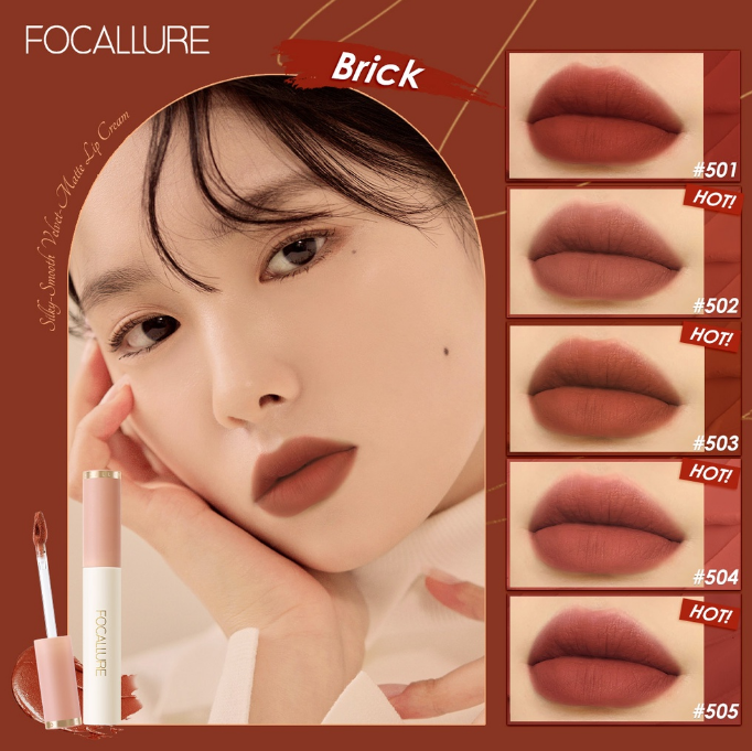 Son Kem Lì FOCALLURE Super Velvet Chất Nhung Mềm Mịn Quyến Rũ FA196 2.4g (Nắp Hồng)