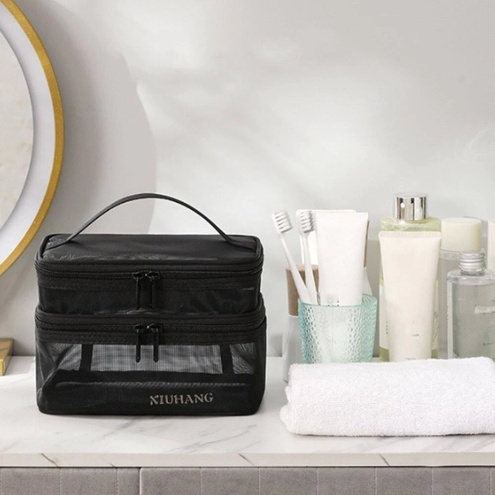 MAANGE - Túi Đựng Mỹ Phẩm Lưới Hai Ngăn 0313