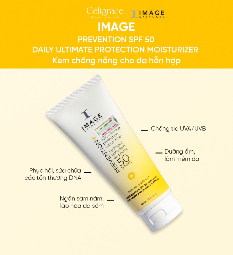 [SPECSAL24] Kem Chống Nắng IMAGE Cho Da Hỗn Hợp Prevention+ SPF 50+ Daily Ultimate Moisturizer