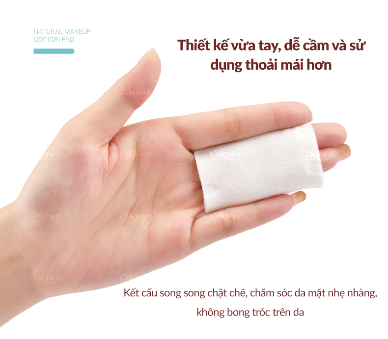 [COMBO2/4] Bông Tẩy Trang QIN PAI 222 Miếng Vuông