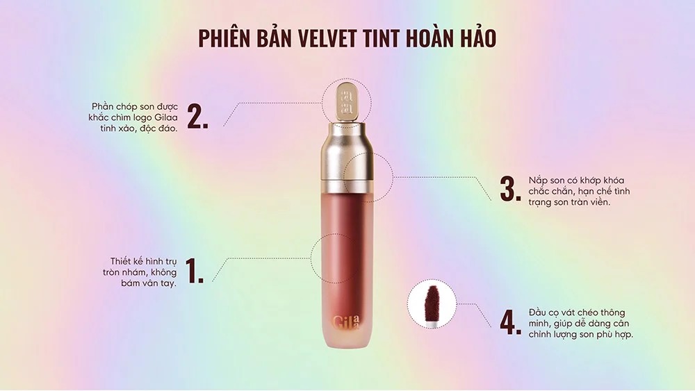 [CLESAL2401 - DATE 03/2024] Son Kem Lì Gilaa Dưỡng Ẩm Cho Môi Căng Mọng Gilaa Plumping Lip Serum 3.8g