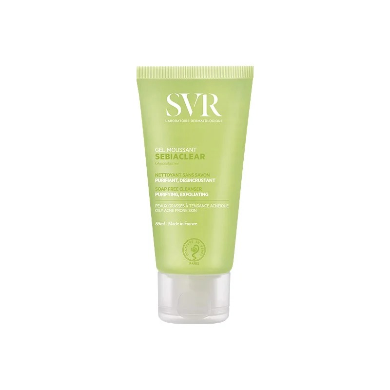 Gel Rửa Mặt SVR Không Chứa Xà Phòng Cho Da Dầu Mụn, Nhạy Cảm Sebiaclear Gel Moussant (Xanh Lá)