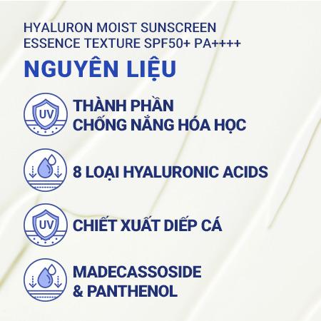 [SPECSAL24] Kem Chống Nắng Innisfree Dưỡng Ẩm Và Cải Thiện Nếp Nhăn True Hyaluron Moisture Sunscreen SPF50+PA++++ 50mL