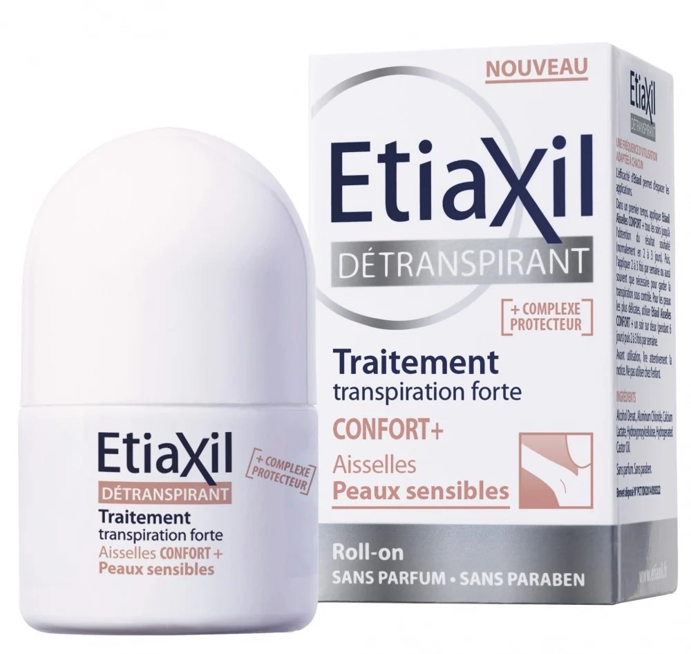 Lăn Khử Mùi EtiaXil Detranspirant Traitement Roll-On Peaux 15ml