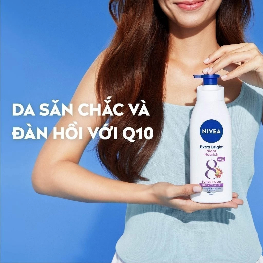 Sữa Dưỡng Thể Hỗ Trợ Dưỡng Sáng, Giúp Da Đàn Hồi, Căng Mịn Nivea Extra Bright Body Lotion