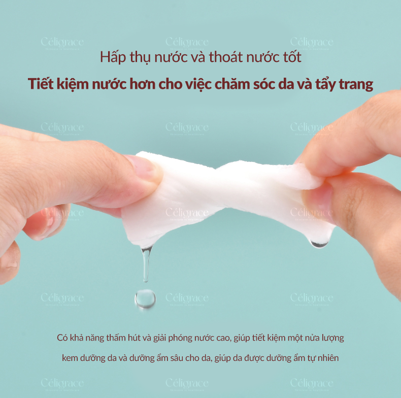 [COMBO2/4] Bông Tẩy Trang QIN PAI 222 Miếng Vuông