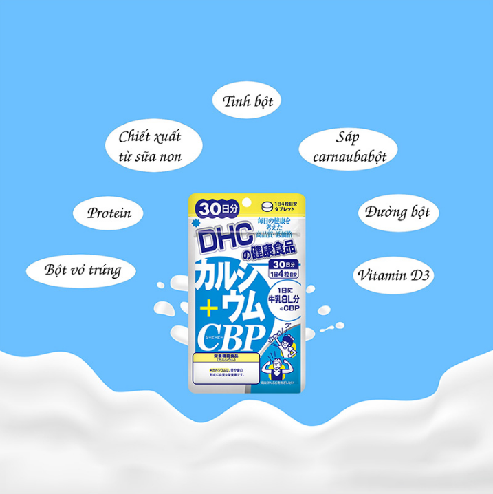 Viên Uống DHC Bổ Sung Canxi Giúp Xương Chắc Khỏe Calcium + CBP (120 Viên/30 Ngày) - Dạng Túi