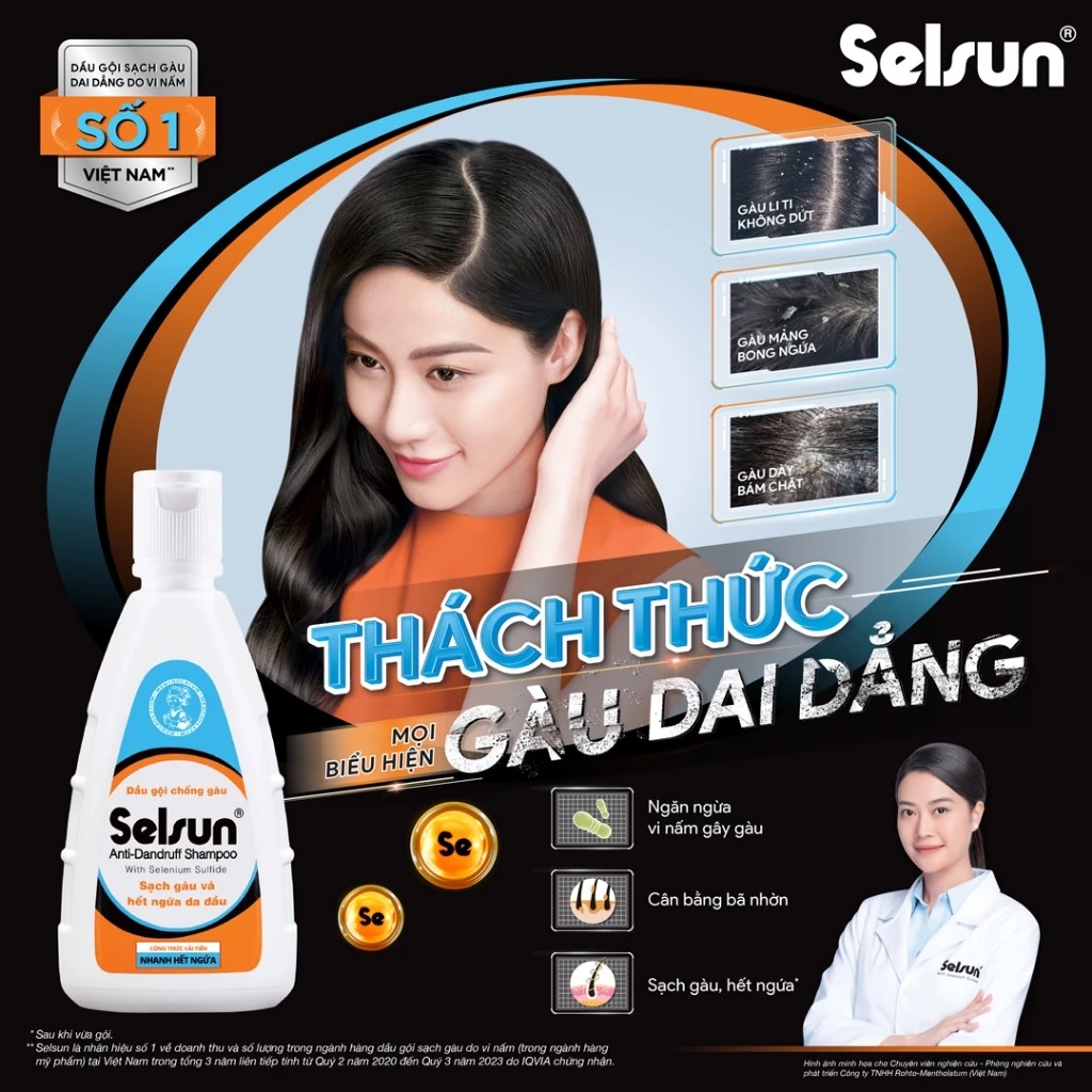 Dầu Gội Selsun Ngăn Ngừa Gàu & Nấm, Hỗ Trợ Giảm Ngứa Da Đầu Anti-Dandruff Shampoo