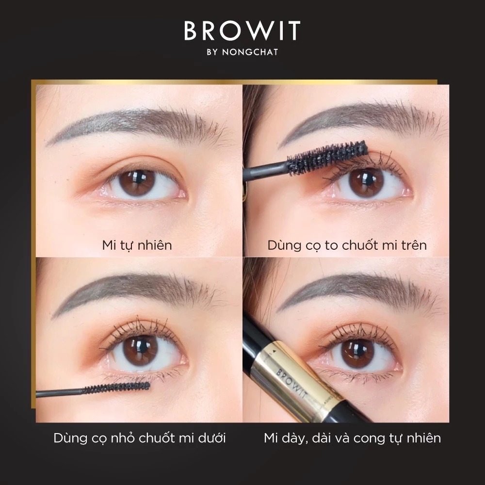 Mascara Browit Hai Đầu Làm Tơi Và Cong Mi Professional Duo Mascara #Sexy Black 4g +4g