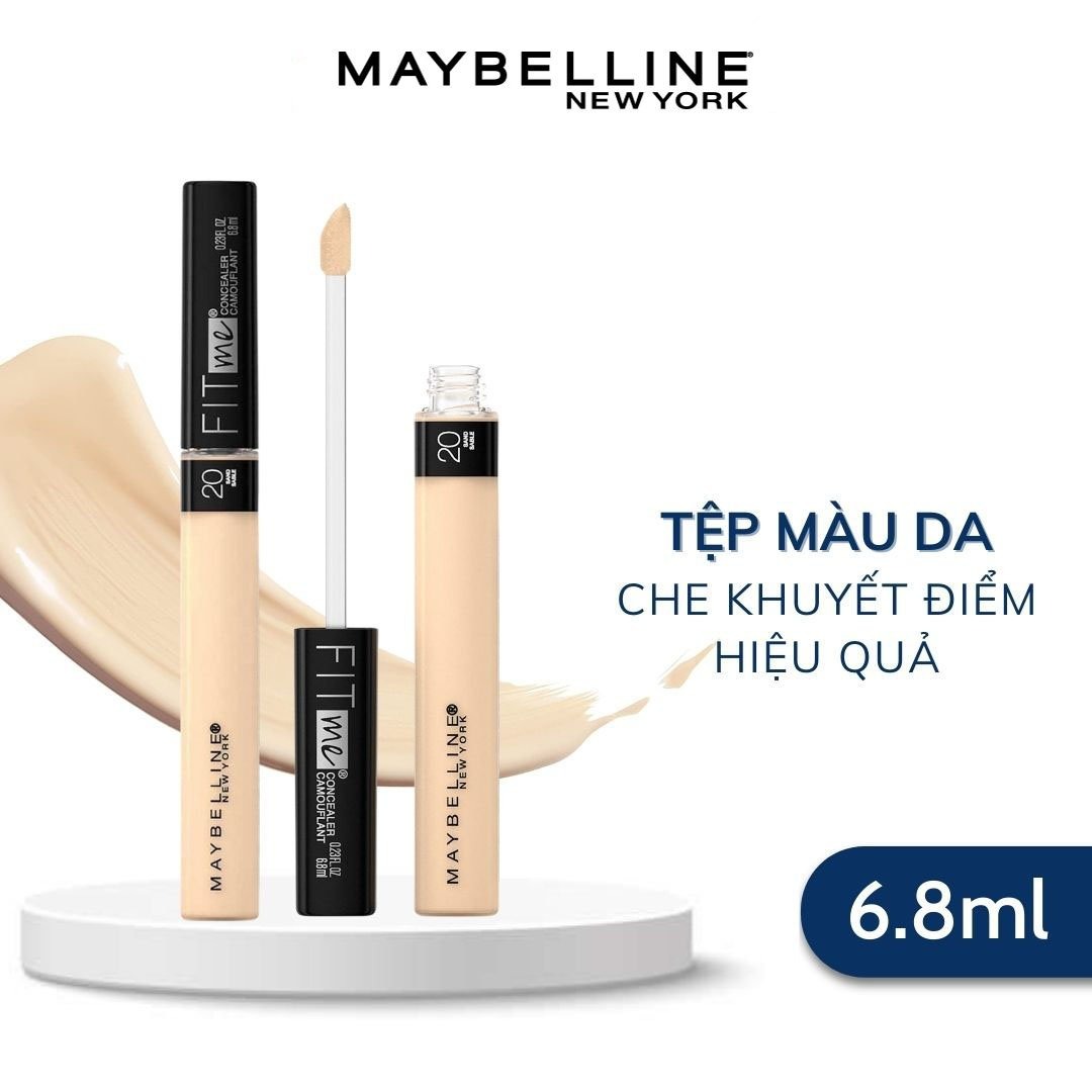 Kem Che Khuyết Điểm Maybelline Mịn Lì Fit Me Concealer With Chamomile Extract 6.8ml