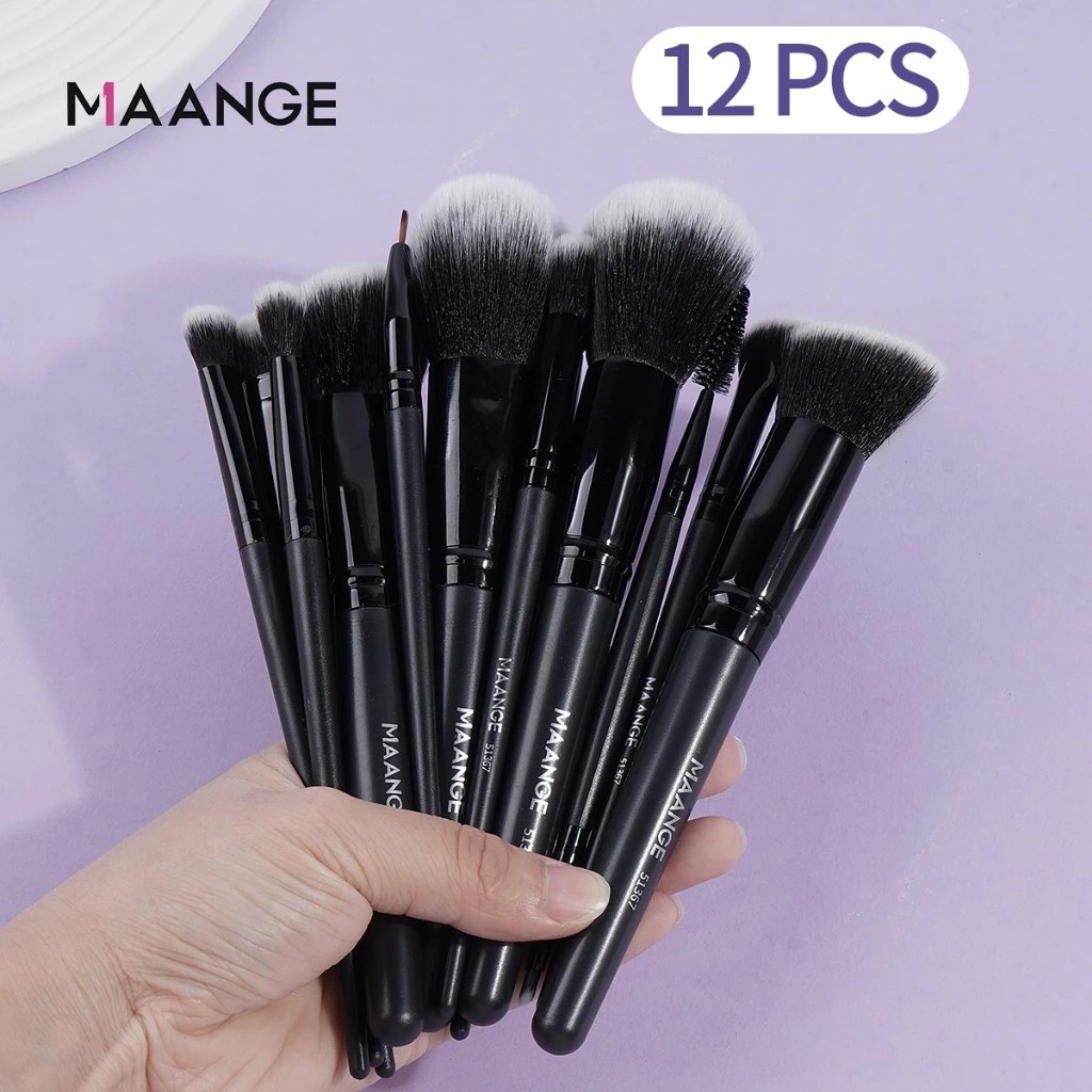 MAANGE - Bộ 12 Cọ Trang Điểm 51367 (Đen)