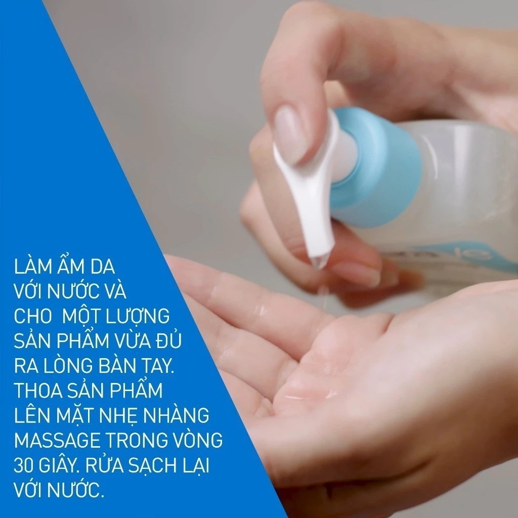 Sữa Rửa Mặt Làm Sạch Sâu Cho Da Mụn, Tẩy Da Chết Dịu Nhẹ Cerave Developed With Dermatologists SA Smoothing Cleanser 236ml