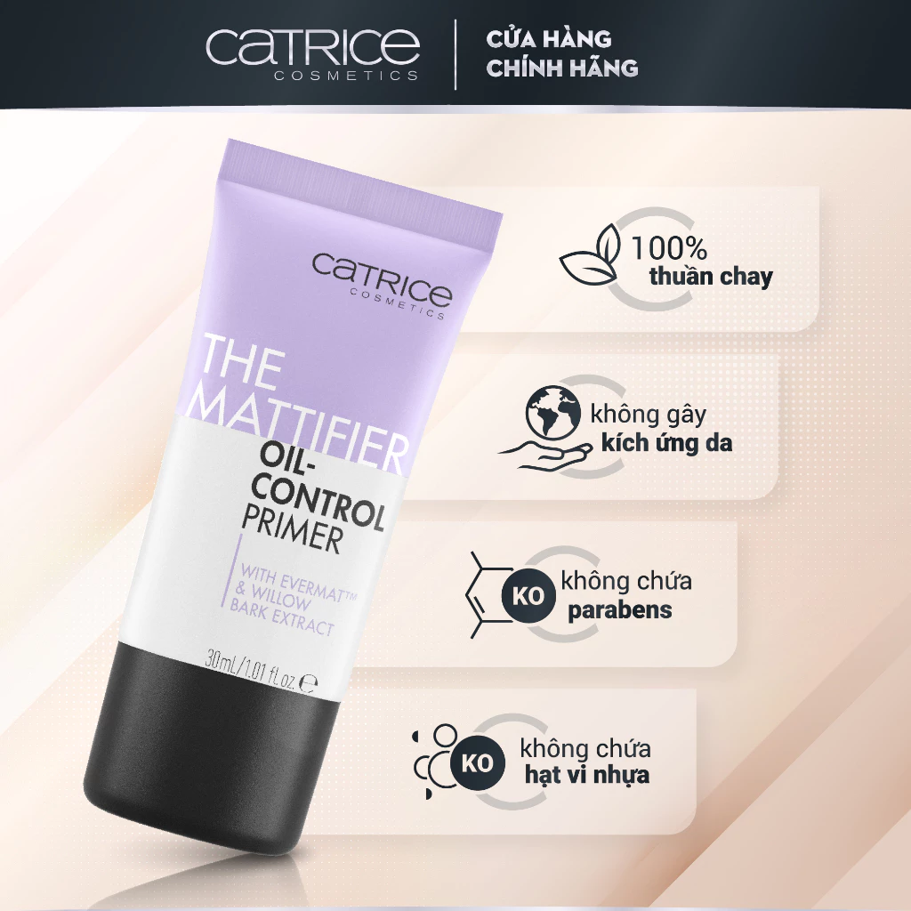 Kem Lót Kiềm Dầu, Dưỡng Ẩm, Làm Đều Màu Da Catrice Primer 30ml