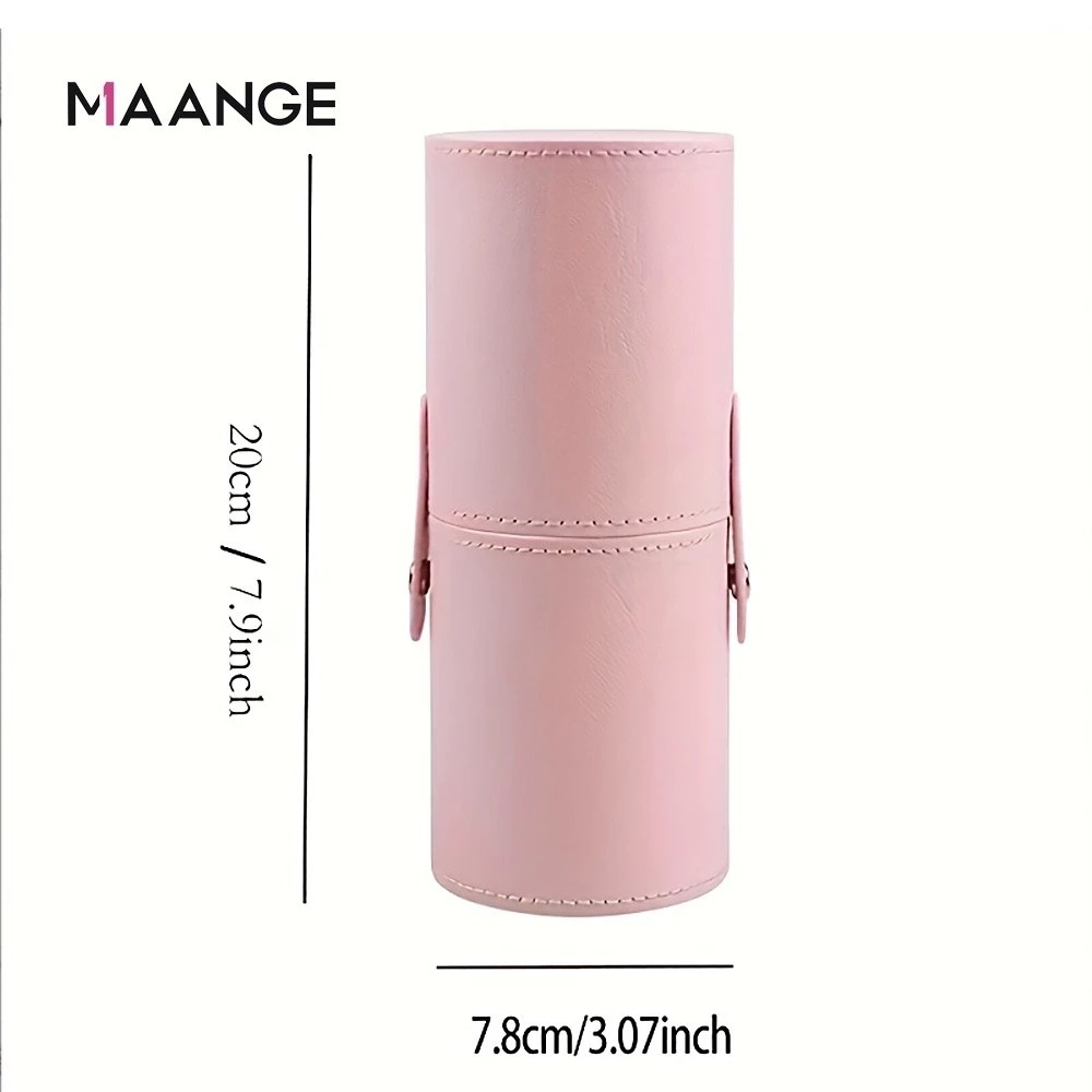 MAANGE - Ống Đựng Cọ Có Ghim Cài 1408 (Hồng)