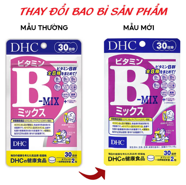 Viên Uống DHC Vitamin B Tổng Hợp, Hỗ Trợ Tăng Cường Và Bảo Vệ Sức Khỏe Vitamin B Mix (Dạng Túi)