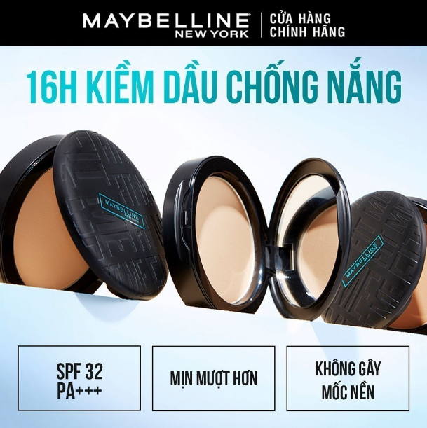 Phấn Phủ MAYBELLINE Dạng Nén Che Phủ Hoàn Hảo, Kiềm Dầu Hiệu Quả Fit Me Matte Poreless Powder SPF32 /PA+++ 6g (Hộp Tròn)