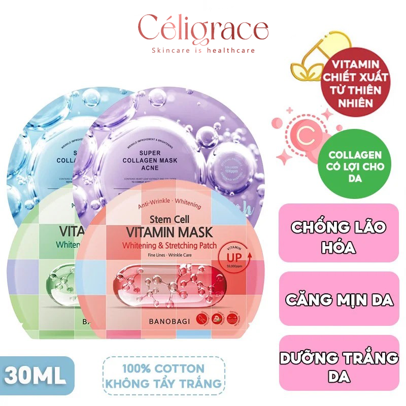 Mặt Nạ Banobagi Dưỡng Da Stem Cell Vitamin Mask 30g