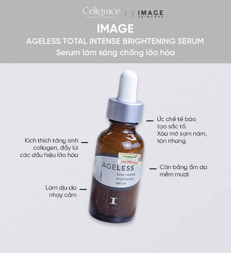Serum IMAGE Dưỡng Trắng Da, Ngăn Ngừa Lão Hóa Ageless Total Intense Brightening 29.6ml