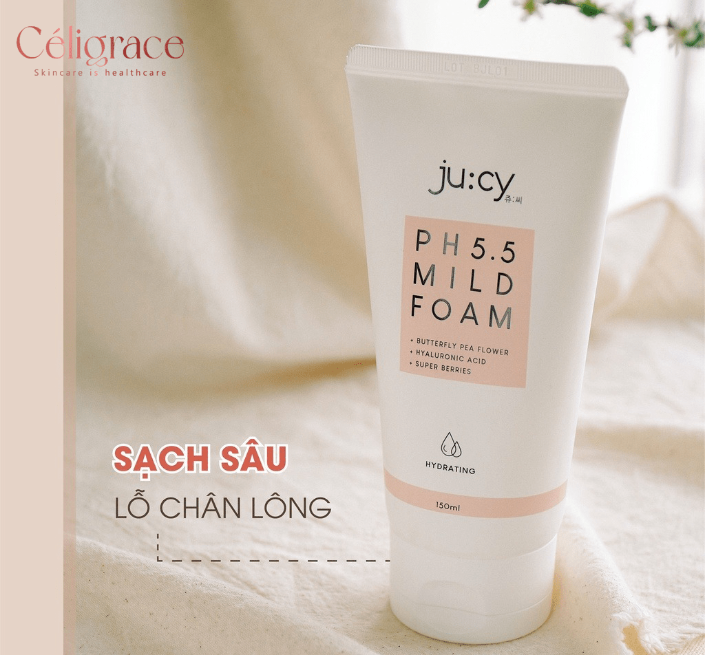 [Mẫu Mới] Sữa Rửa Mặt Ju:cy pH5.5 Mild Foam 130ml