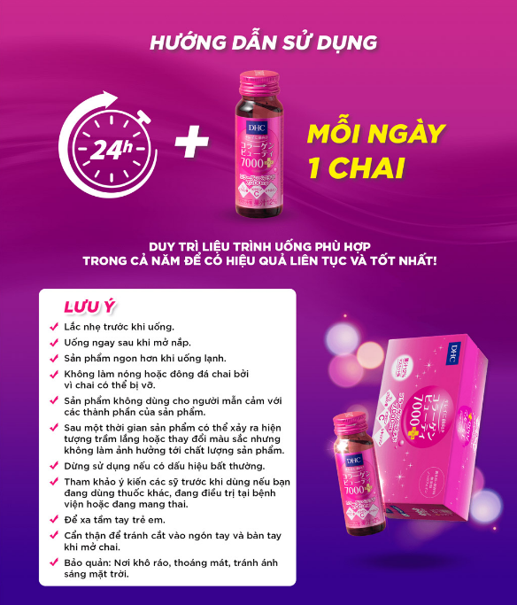 Nước Uống Bổ Sung Collagen DHC Dưỡng Da Căng Mịn, Ngừa Lão Hoá Collagen Beauty 7000 Plus