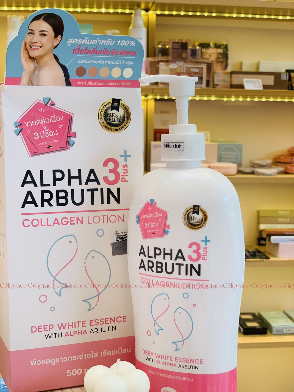 Sữa Dưỡng Thể Precious Skin Alpha Arbutin Dưỡng Trắng Da 3 Plus + Collagen 500ml