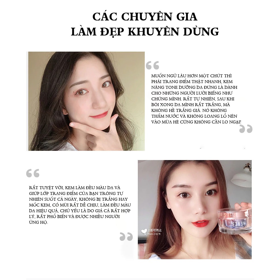 Kem Dưỡng/Kem Lười Hexze Nâng Tông Sáng Mịn, Cấp Ẩm Da Radiant Lazy Cream 50g (Tuýp)