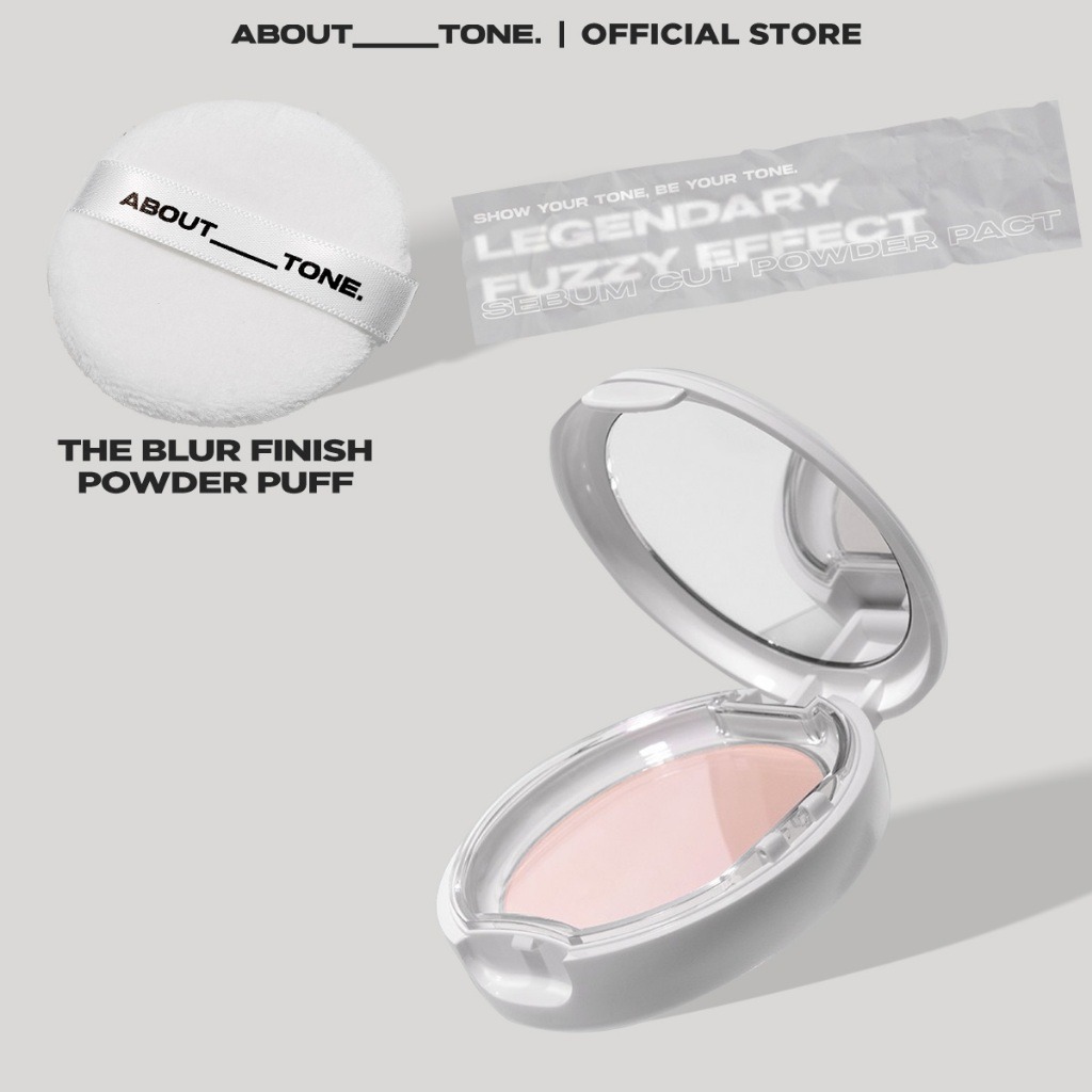 Phấn Phủ Kiềm Dầu, Nâng Tone Nhẹ About Tone Sebum Cut Powder Pact 9g (Trắng)