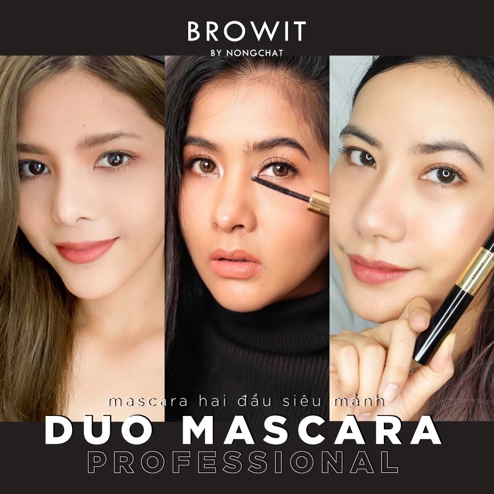 Mascara Browit Hai Đầu Làm Tơi Và Cong Mi Professional Duo Mascara #Sexy Black 4g +4g