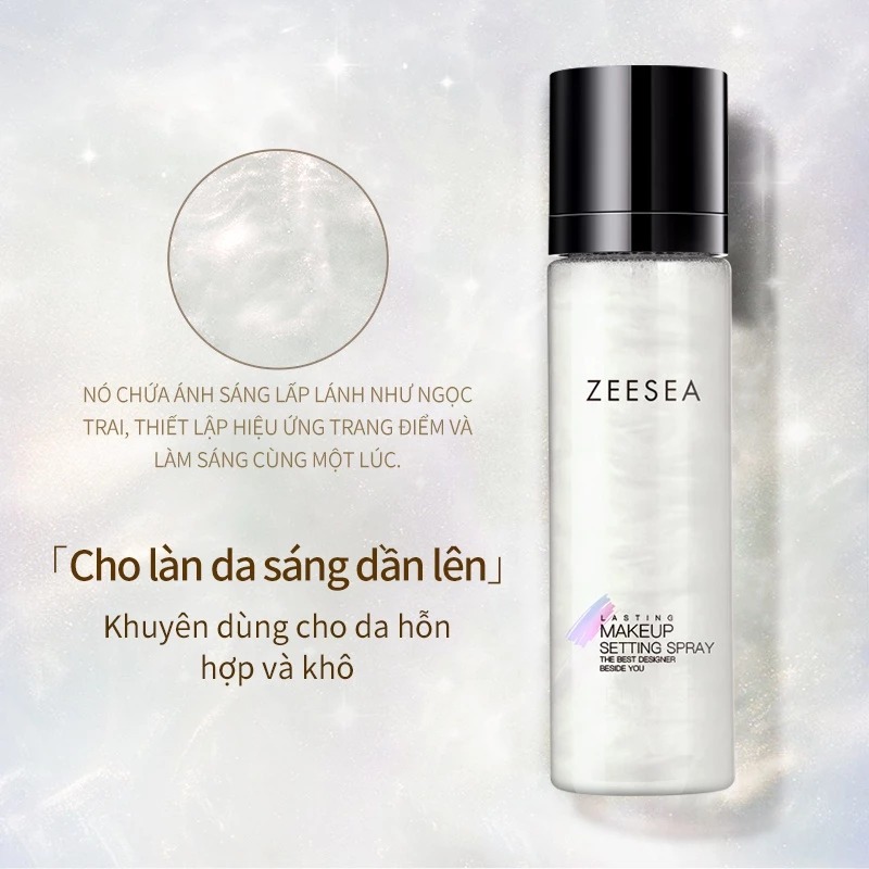 Xịt Khóa Nền Zeesea Tạo Hiệu Ứng Căng Bóng, Lâu Trôi Lasting Makeup Settting Spray 100ml