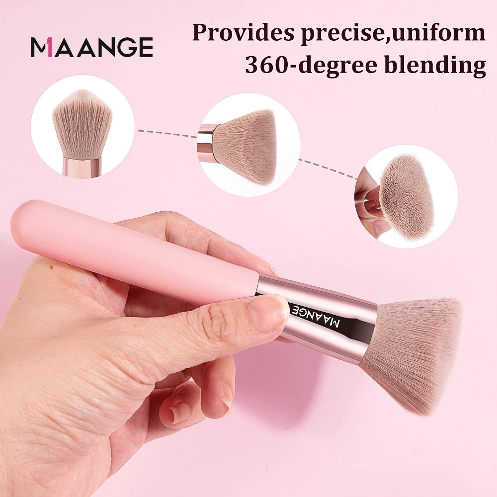 MAANGE - Bộ 2 Cọ Kem Nền/Tạo Khối/Che Khuyết Điểm Pink Edition 55070
