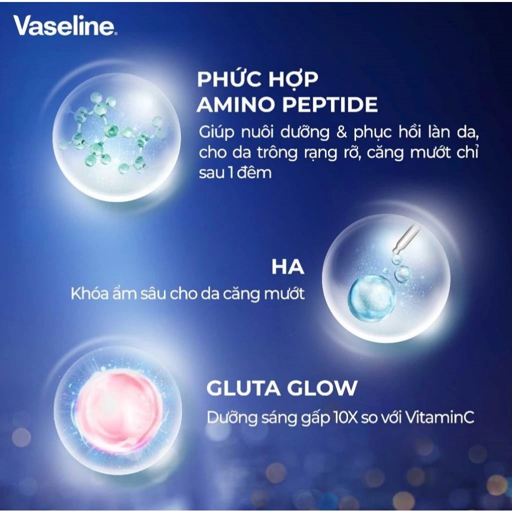 Serum Vaseline Gluta-Hya Dưỡng Da Sáng Mịn Sau 7 Ngày 330ml