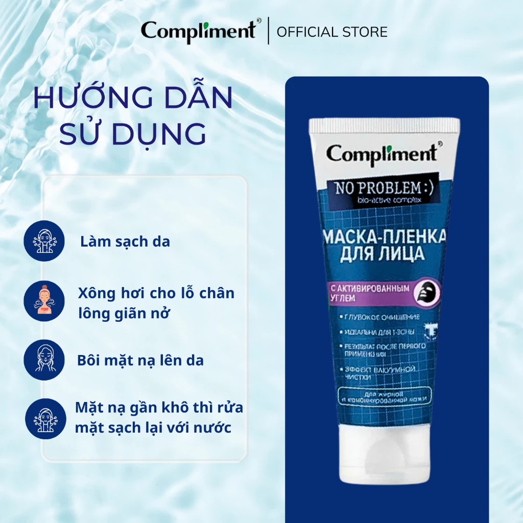Mặt Nạ Đất Sét Compliment No Problem Mask Giúp Làm Sạch Sâu Kiểm Soát Dầu Giảm Bã Nhờn 80ml