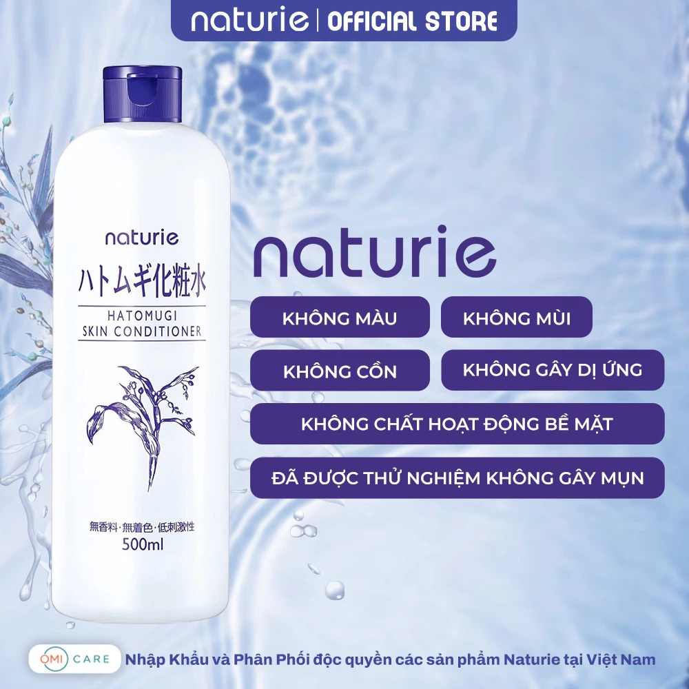 Toner Naturie Dưỡng Ẩm Da Từ Hạt Ý Dĩ Skin Conditioner 500ml