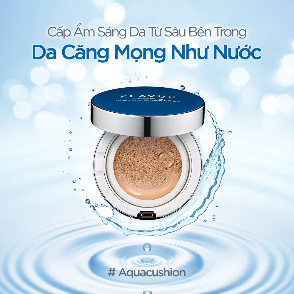 Phấn Nước Căng Bóng Cấp Ẩm Klavuu Blue Pearlsation (Xanh)
