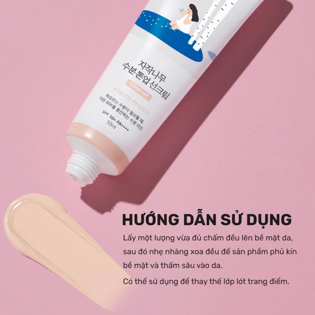 Kem Chống Nắng ROUND LAB Nâng Tone Dịu Da Birch Juice Moisturizing Tone Up Sunscreen 50ml