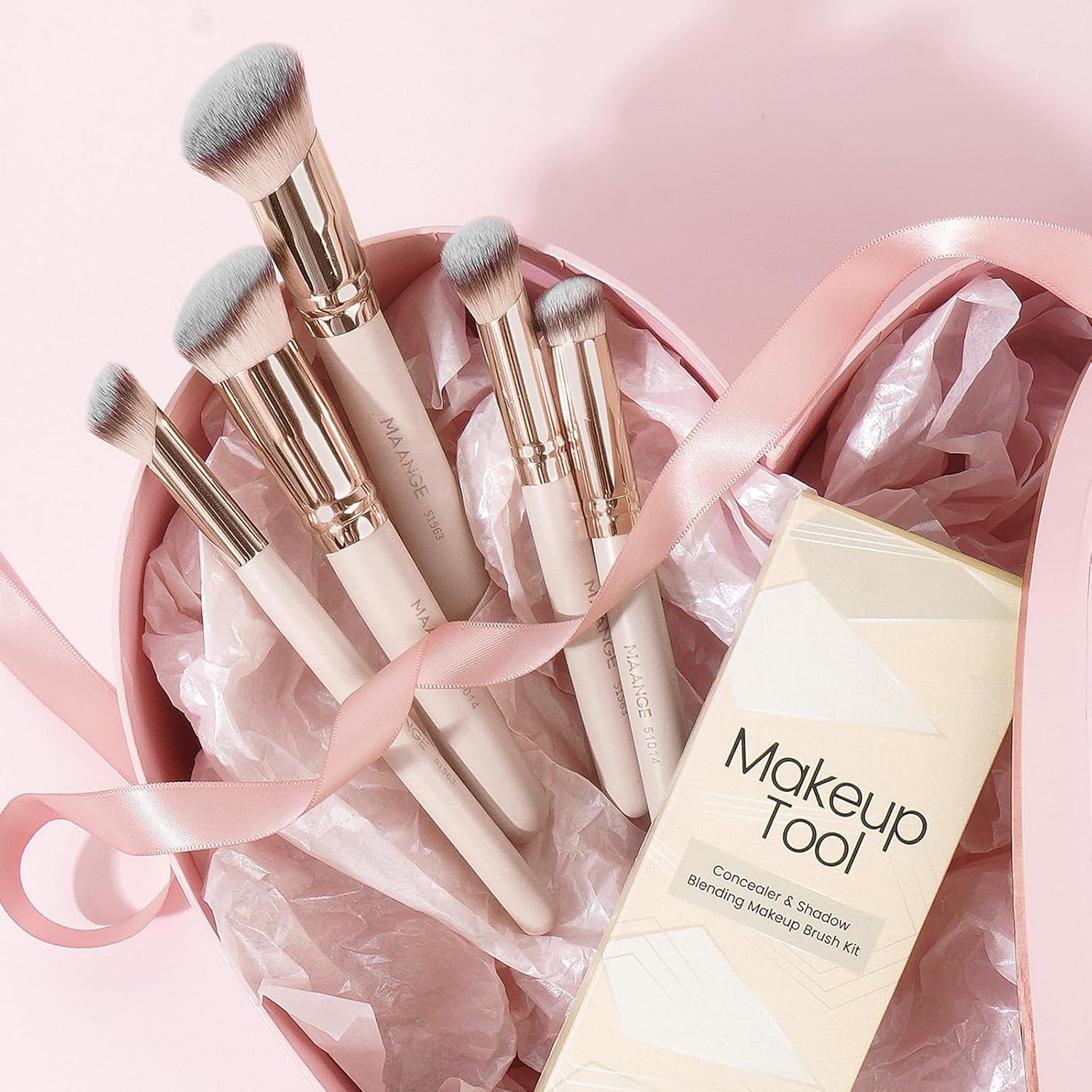 MAANGE - Bộ 5 Cọ Trang Điểm 51737 (Màu Be)