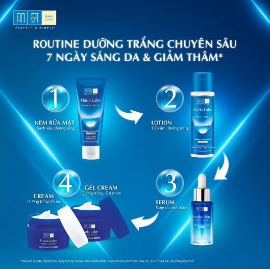 Gel Dưỡng Hada Labo Làm Trắng Da, Giảm Thâm Nám Perfect White Tranexamic Acid Gel Cream 50g