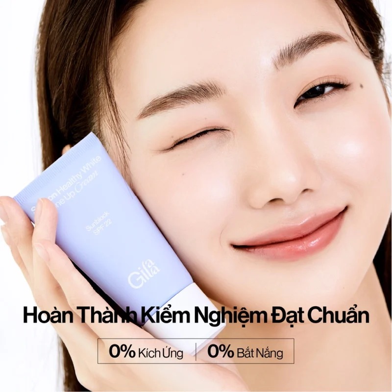 Kem Dưỡng Gilaa Nâng Tông Sáng Khỏe Saffron Healthy White Tone Up Cream Sun Block SPF22