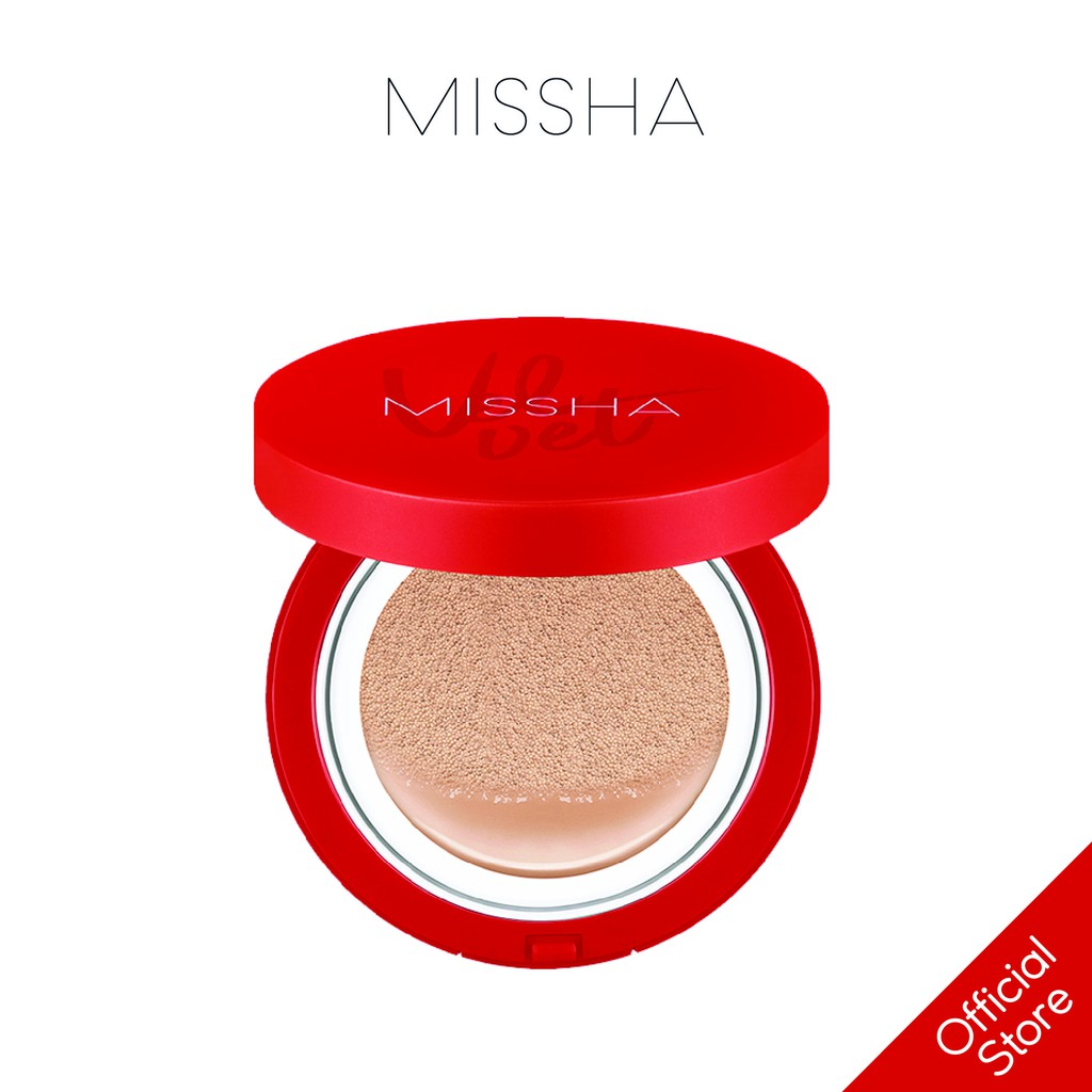 Cushion MISSHA Kiềm Dầu Che Phủ Cao Velvet Finish SPF50+/PA+++ 15g (Đỏ)